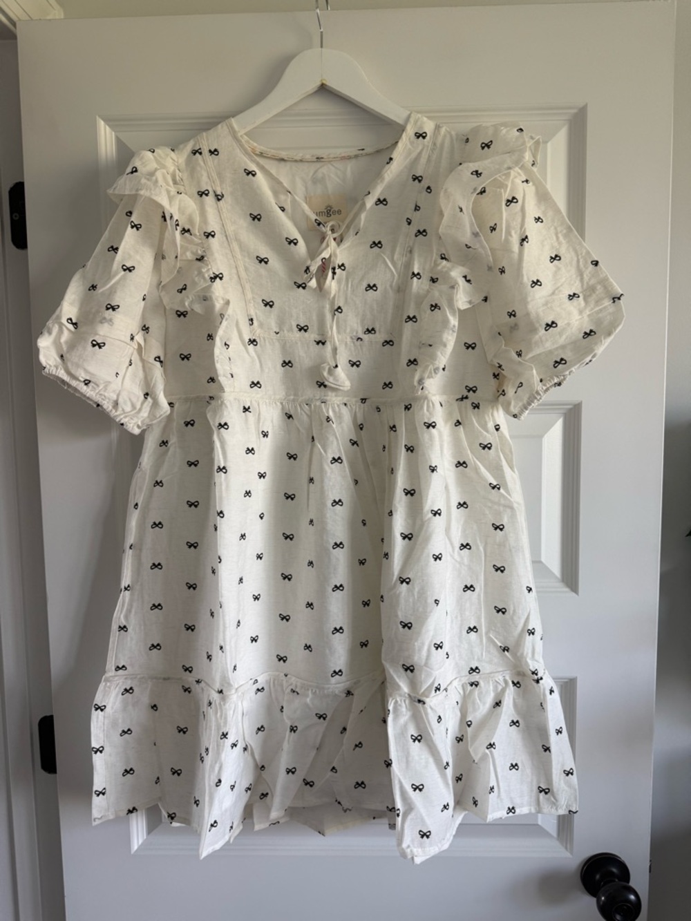 NWT Umgee Ruffle Sleeve Bow Dress